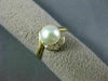 ESTATE .15CT DIAMOND & AAA SOUTH SEA PEARL 14KT YELLOW GOLD SOLITAIRE RING #2194