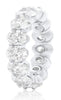 LARGE 8.0CT DIAMOND PLATINUM CLASSIC OVAL ETERNITY SHARED PRONG ANNIVERSARY RING