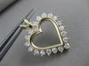 ESTATE 1.51CTW DIAMOND CLASSIC MEDIUM OPEN HEART 14KT YELLOW GOLD PENDANT #17570