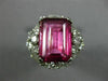 ANTIQUE EXTRA LARGE 10.8CT DIAMOND & AAA RUBELLITE PLATINUM 3D CLUSTER FUN RING