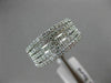 WIDE .78CT DIAMOND 18KT WHITE GOLD 3D SEMI ETERNITY MULTI ROW ANNIVERSARY RING