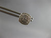 .34CT DIAMOND 14KT WHITE GOLD 3D CLASSIC ROUND SQUARE GEOMETRICAL STUD EARRINGS