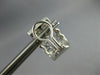 LARGE 1.05CT DIAMOND 18KT WHITE GOLD FILIGREE MILGRAIN CLIP ON HANGING EARRINGS