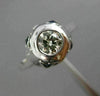 ANTIQUE .45CT DIAMOND SAPPHIRE 14K WHITE GOLD 3D FILIGREE ENGAGEMENT RING #25574