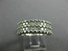 ESTATE WIDE 1CT DIAMOND 14KT WHITE GOLD MULTI ROW SEMI ETERNITY ANNIVERSARY RING
