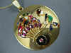 ANTIQUE 10.15CT DIAMOND & AAA GEM 14KT YELLOW GOLD 3D CIRCULAR FUN PENDANT #1971