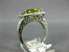 EXTRA LARGE 4.60CT DIAMOND & AAA GREEN AMETHYST 14KT WHITE GOLD 3D PRINCESS RING