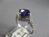 2.22CT DIAMOND & AAA AMETHYST 14KT WHITE GOLD CUSHION & ROUND GEOMETRICAL RING
