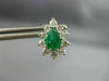 ESTATE 1.9CT DIAMOND & AAA COLOMBIAN EMERALD 14K WHITE GOLD STUD EARRINGS #26077