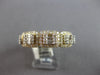 LARGE 1.15CT DIAMOND 14KT YELLOW GOLD ROUND & BAGUETTE UNISEX ANNIVERSARY RING