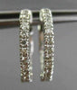 ESTATE .71CT DIAMOND 14KT WHITE GOLD CLASSIC DOUBLE SIDED FILIGREE HOOP EARRINGS