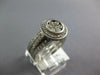 LARGE 1.53CT DIAMOND 14KT 2 TONE GOLD 3D HALO BEZEL ENGAGEMENT WEDDING RING SET