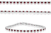 4.25CT DIAMOND & AAA RUBY 14KT WHITE GOLD ROUND CLASSIC ETERNITY TENNIS BRACELET