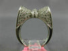 ESTATE .81CT DIAMOND WHITE GOLD 3D CLASSIC DOUBLE SIDED BOW FUN LOVE RING