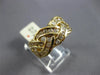 WIDE 1.36CT DIAMOND 14KT YELLOW GOLD ROUND CHANNEL CRISS CROSS ANNIVERSARY RING