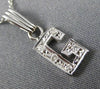 ESTATE .10CT DIAMOND 14KT WHITE GOLD CLASSIC "G" INITIAL PENDANT #MILANO003