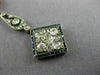 ANTIQUE LARGE 2.30CT DIAMOND & AAA SAPPHIRE 14KT TWO TONE GOLD NECKLACE #26434