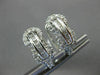 WIDE 1.36CT ROUND & PRINCESS DIAMOND 14KT WHITE GOLD LOVE KNOT HANGING EARRINGS