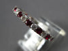 ESTATE 1.49CT DIAMOND & AAA RUBY 18KT WHITE GOLD 2.5mm ETERNITY ANNIVERSARY RING