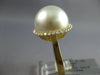 LARGE .44CT DIAMOND & AAA SOUTH SEA PEARL 18KT YELLOW GOLD CLASSIC HALO FUN RING