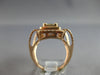 EXTRA LARGE 1.20CT DIAMOND 14KT ROSE GOLD ROUND & BAGUETTE SQUARE LOVE KNOT RING