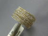 ESTATE LARGE 2.44CT DIAMOND 18KT YELLOW GOLD 3D MULTI ROW FUN ANNIVERSARY RING