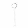 .63CT DIAMOND 14KT WHITE GOLD RECTANGULAR ELONGATED LEVERBACK HANGING EARRINGS
