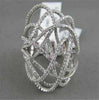 ANTIQUE WIDE FILIGREE 1.43CTW DIAMOND 18KT W GOLD RING