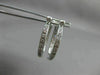 ESTATE .45CT DIAMOND 14K WHITE GOLD DOUBLE SIDED HUGGIE HOOP EARRINGS  #22504