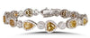 LARGE 9.05CT WHITE & FANCY YELLOW DIAMOND 18KT WHITE GOLD ETERNITY LOVE BRACELET