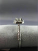 ESTATE .56CT DIAMOND 14KT WHITE GOLD 3D SEMI ETERNITY WEDDING ANNIVERSARY RING