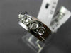 WIDE .23CT DIAMOND 14KT WHITE GOLD 3D ETOILE BEZEL MENS WEDDING ANNIVERSARY RING