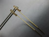 ESTATE .20CT DIAMOND 14KT YELLOW GOLD 4 STONE BEZEL CHANDELIER HANGING EARRINGS