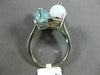 ESTATE .08CT DIAMOND & AAA MULTI GEM 14KT WHITE GOLD 3D COCKTAIL RING #17894