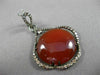 ANTIQUE MASSIVE 47.58CT FANCY DIAMOND & AAA RED AGATE 14KT 2 TONE GOLD EARRINGS