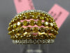 ESTATE LARGE 2.09CT 18KT WHITE AND FANCY YELLOW GOLD 3D WEDDING ANNIVERSARY RING