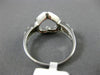 ANTIQUE LARGE .16CT DIAMOND 14KT WHITE GOLD OPEN HEART LOVE COCKTAIL RING #17582