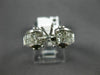 ESTATE WIDE 1.10CT DIAMOND 14KT WHITE GOLD 3D SEMI MOUNT ENGAGEMENT RING #11781
