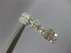 3.69CT DIAMOND 18KT WHITE GOLD ROUND & BAGUETTE INSIDE OUT HOOP HANGING EARRINGS
