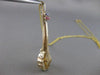 ANTIQUE LARGE RUBY SAPPHIRE BANJO GUITAR 14K YELLOW GOLD FILIGREE PENDANT #20852