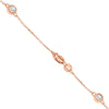 ESTATE 1.50CT DIAMOND 14KT ROSE GOLD 3D CLASSIC BY THE YARD LOVE NECKLACE