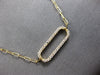 ESTATE .62CT DIAMOND 14KT YELLOW GOLD 3D CLASSIC OPEN OVAL LINK LOVE NECKLACE