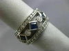 LARGE 3.40CT ROUND DIAMOND & AAA SAPPHIRE 14KT WHITE GOLD ETERNITY WEDDING RING