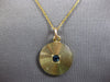 .10CT AAA SAPPHIRE 14KT YELLOW GOLD PRINCESS CUT SOLITAIRE UNISEX PENDANT #28216