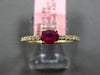 .61CT DIAMOND & AAA RUBY 14KT YELLOW GOLD 3D OVAL & ROUND FRIENDSHIP LOVE RING