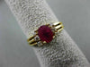 ESTATE 1.07CT DIAMOND & AAA OVAL RUBY 14KT YELLOW GOLD ENGAGEMENT RING #4257