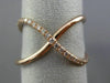 ESTATE WIDE .25CT ROUND DIAMOND 14KT ROSE GOLD 3D INFINITY X LOVE FUN RING