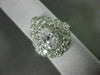 ESTATE LARGE 3.11CT DIAMOND 14K WHITE GOLD CLASSIC HALO FILIGREE ENGAGEMENT RING