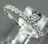 ESTATE .33CT DIAMOND 18KT WHITE GOLD 3D ROUND 2mm SEMI ETERNITY ANNIVERSARY RING
