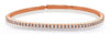ESTATE 1.64CT DIAMOND 14KT ROSE GOLD CLASSIC ROUND 4 PRONG CUFF TENNIS BRACELET
